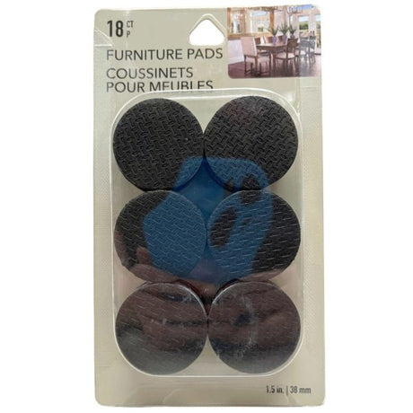 18 Count 1.5" Rubber Anti Skid Furniture Pads