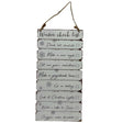 Rustic Print Winter Checklist Hanging Wooden Wall Decor
