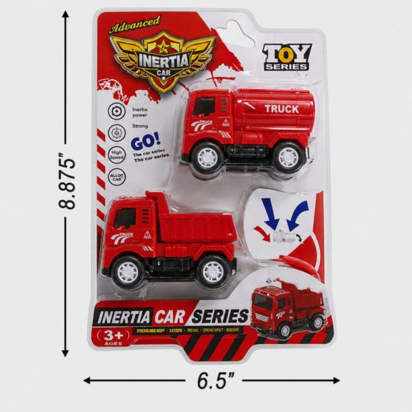 Push and Go Emergency Fire Truck Vehicle Toy Set
