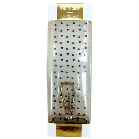 Tartan & Twine Clear Polka Dot Wristlet Strap