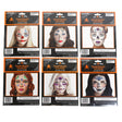 Face Art Metallic Temporary Tattoo W/ 30pc Gems 6 Asst 24pc Preloaded Mdsg Strip/ Pbslv