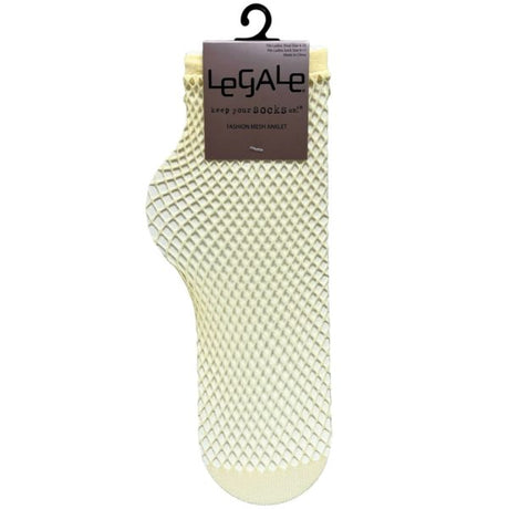 Legale 1 Pair Mesh Anklet Fishnet Assorted Colors Ladies Shoe Size 4-10