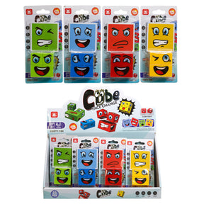 Cube Emoji Face Change Family Game Puzzle/4ast Styles/24pc Pdq