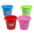 Beach Pail Plastic W/rope Handle 9.5 X 8.5 X 6in 4asst Colors Ea/color Label