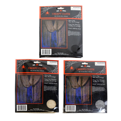 Creepy Cloth 30x72 3ast Grey/black/bone Hlwn Insert Card