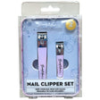 Beauty Muse Pro 2 Size Nail Clipper Set in Metal Case in Light Purple