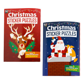 Christmas Sticker Puzzles 2 Assorted In 3 Cell Floor Display