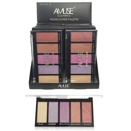 Amuse Cosmetics Cosmic Glow Highlighter Palette in Countertop Display
