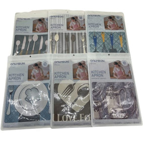 Assorted Design Waterproof Kitchen Apron with Pockets