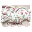 Bella Beauty Adjustable Wrap Spa Headband in Light Pink Peony Floral