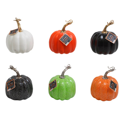 Pumpkin Halloween Asst Matte&crackle Finish 6ast In 36pc Pdq/ht