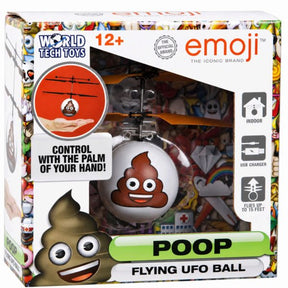 World Tech Toys Poop Emoji Motion Sensing Rechargeable UFO Ball Helicopter