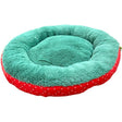 Barker & Meow 24" Luxury Pet Bed in Red Hearts and Paws