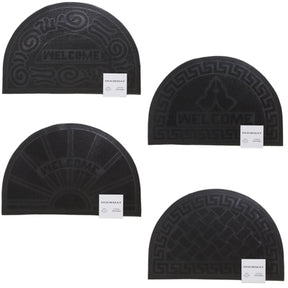 Doormat Rubber Pin 4 Assorted Designs 16x24 Black Packed In Bale Ref #ws-922-hr