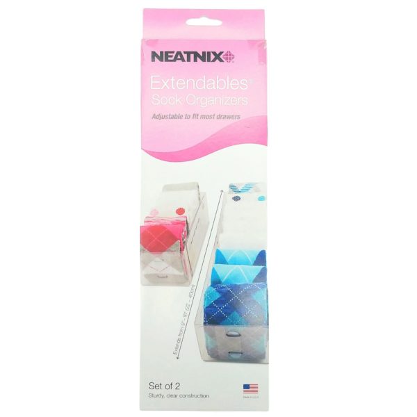 Neatnix Set of 2 Extendables Sock Organizer