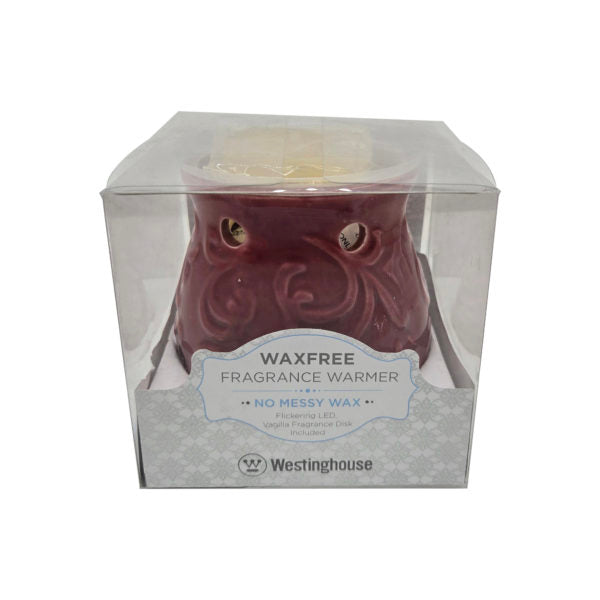 Red Ceramic Wax Free Electric Light Up Fragrance Warmer