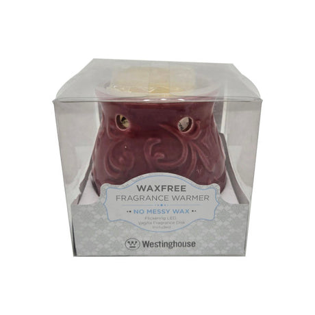 Red Ceramic Wax Free Electric Light Up Fragrance Warmer