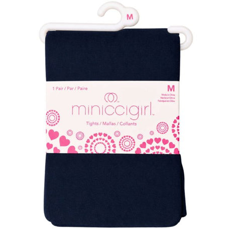 Miniccigirl Youth Footed Tights Solid Navy in Size M