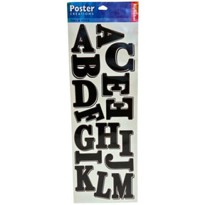 Poster Creations Peel and Stick Wall Decals in Black Alphabet Design