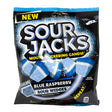 Sour Jacks Blue Raspberry Sour Wedges 5 Oz Peg Bag