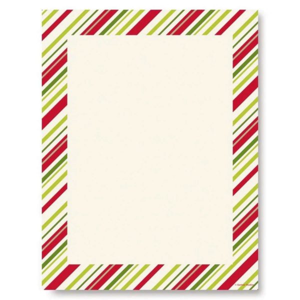 Colorful Stripes 25 Count Stationery Paper
