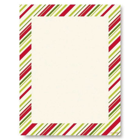 Colorful Stripes 25 Count Stationery Paper