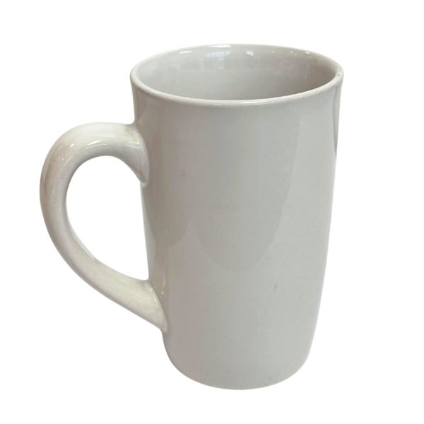 10oz White Elegant Ceramic Mug