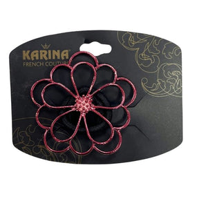 Karina French Couture Hair Elastic with Metal Flower