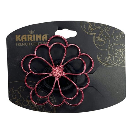 Karina French Couture Hair Elastic with Metal Flower