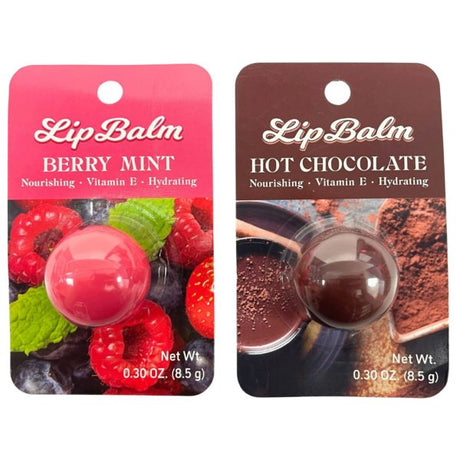 Nourishing and Hydrating Lip Balm in Berry Mint and Hot Chocolate Scents