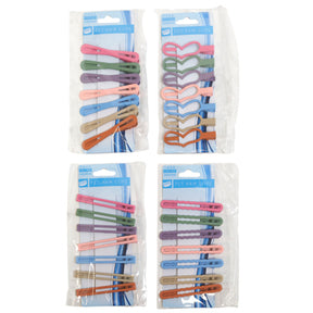 Hair Clips 7ct Multi-color 4ast Styles Heart/rectangle/2loop/wavy Powdercoat Finish Tcd In Polybag