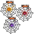 Web W/ Led Spider Plastic Hanging Decor 13.5in 3 Ast Clr Hlwn/ Header