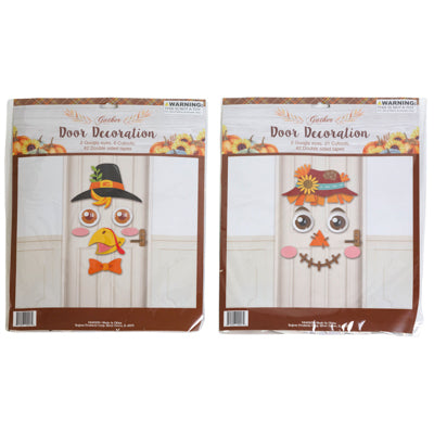Door Decor Kit Harvest Paper Cutouts 2 Asst Figures W/ Jumbo Plastic Googly Eyes Pb/ins