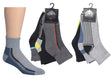 Men's Cushioned Athletic Ankle Socks w/ Arch Support - Urban Sport Prints - 3-Pair Packs