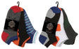Men's Cushioned Athletic Low Cut Socks w/ Arch Support - Urban Sport Prints - 3-Pair Packs