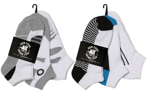 Men's Cushioned Athletic Low Cut Socks w/ Arch Support - Urban Sport Prints - 3-Pair Packs