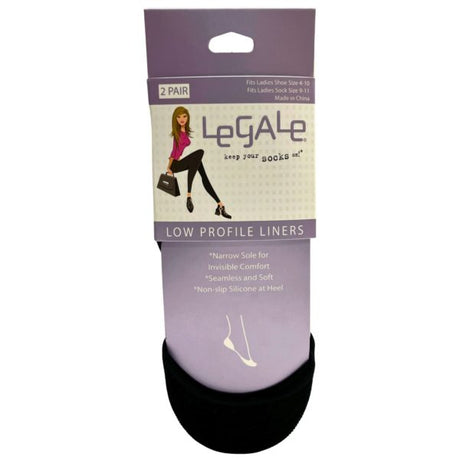 Legale 2 Pair Low Profile Liners Ladies Shoe Size 4-10