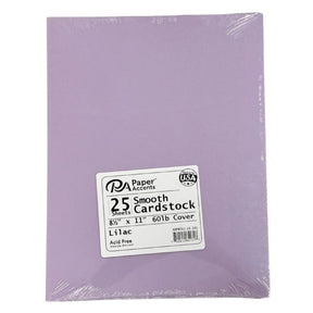 Paper Accents 25 Count 8.5" x 11" Lilac Smooth Cardstock