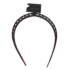 Karina Couture Tortoiseshell Style Plastic Headband with Vented Cutout Design
