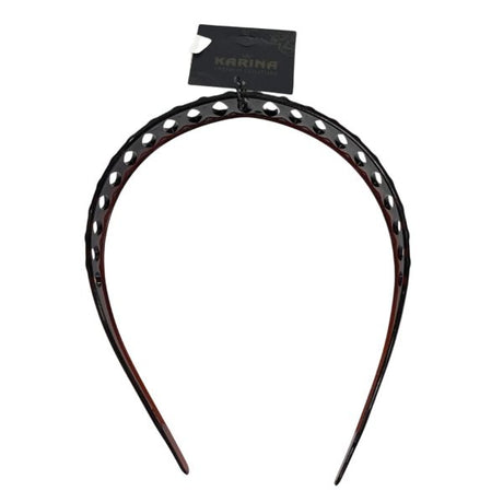 Karina Couture Tortoiseshell Style Plastic Headband with Vented Cutout Design