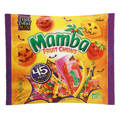 Mamba Assorted Trick Or Treat Mix 17.6 Laydown Bag In Counter Display