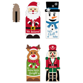 Standing Decor Christmas Mdf Easel Back  4ast Approx 24x9.5