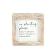 Tabletop Art 5x5x1.5 No Soliciting Black/white Wood (5.00)