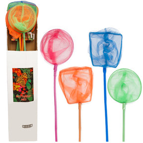 Butterfly Net 44in Bamboo Handle 2shape Net/4ast Colors Garden Ht/48pc Case Cut Display