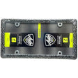 Auto Drive Metal License Plate Frame with Zebra Style Design