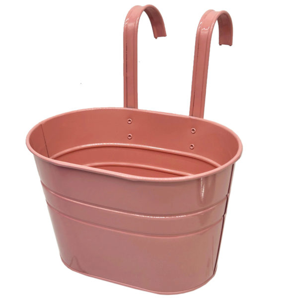 7.85" x 5" x 5" Metal Hanging Flower Pot Planter