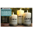 3 Piece Battery Operated Candle Set with Jute Twine
