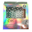 Cook with Color 8 Piece Teal and Gold Disco Ball BPA Free Swirly Plastic Straw Set
