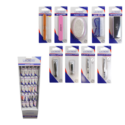 Nail Implements Lacross 9 Assorted 138pc Floor Display