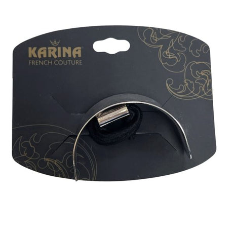 Karina French Couture Hair Elastic with Silver Metal Piece Attached